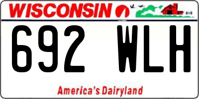 WI license plate 692WLH