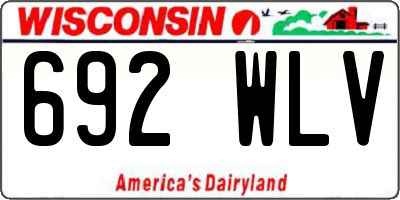 WI license plate 692WLV