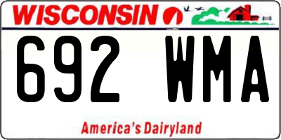 WI license plate 692WMA