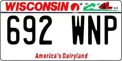 WI license plate 692WNP