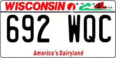 WI license plate 692WQC