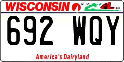 WI license plate 692WQY