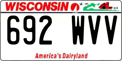 WI license plate 692WVV