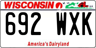 WI license plate 692WXK
