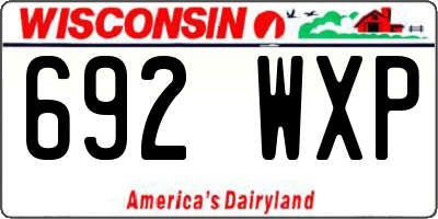 WI license plate 692WXP
