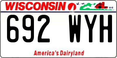 WI license plate 692WYH