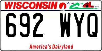 WI license plate 692WYQ