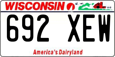 WI license plate 692XEW