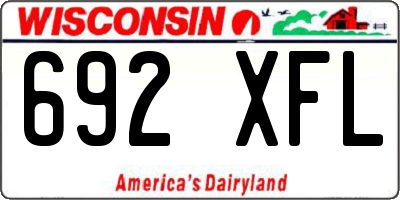 WI license plate 692XFL
