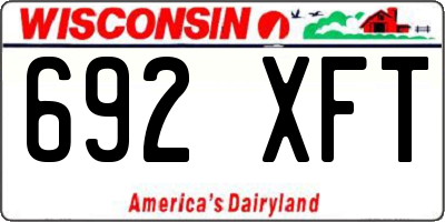WI license plate 692XFT