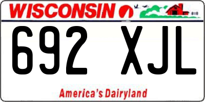 WI license plate 692XJL