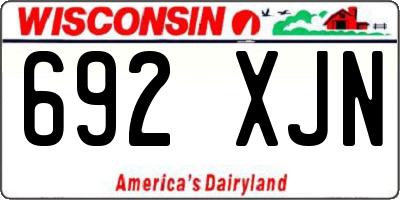 WI license plate 692XJN