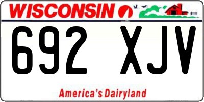 WI license plate 692XJV