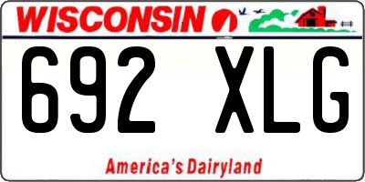 WI license plate 692XLG