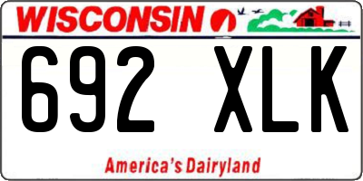 WI license plate 692XLK