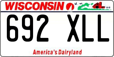 WI license plate 692XLL
