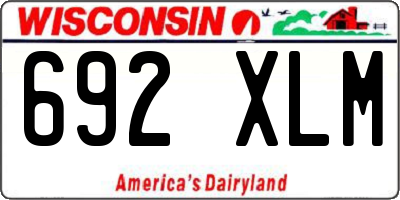 WI license plate 692XLM