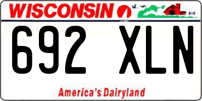 WI license plate 692XLN