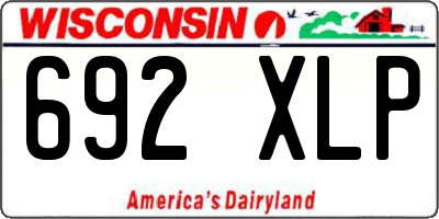 WI license plate 692XLP