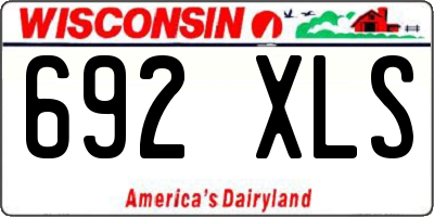 WI license plate 692XLS