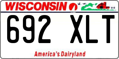 WI license plate 692XLT