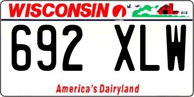 WI license plate 692XLW