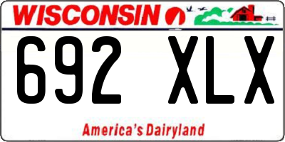 WI license plate 692XLX