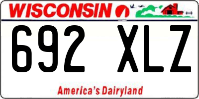 WI license plate 692XLZ