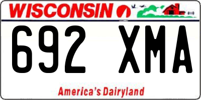 WI license plate 692XMA