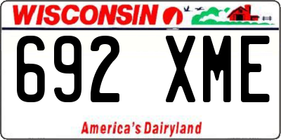 WI license plate 692XME