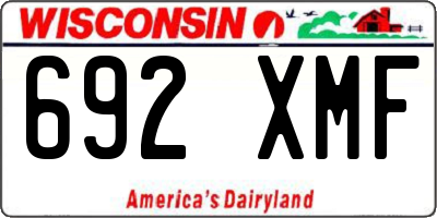 WI license plate 692XMF