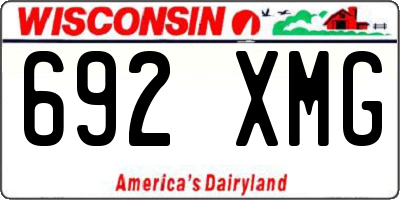 WI license plate 692XMG
