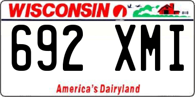WI license plate 692XMI