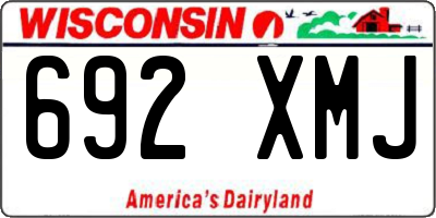 WI license plate 692XMJ