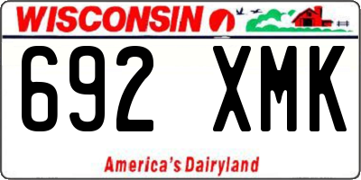 WI license plate 692XMK