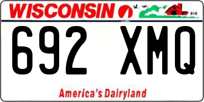 WI license plate 692XMQ