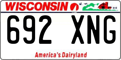 WI license plate 692XNG