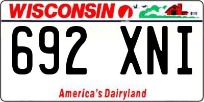 WI license plate 692XNI