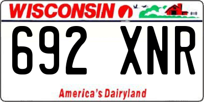 WI license plate 692XNR