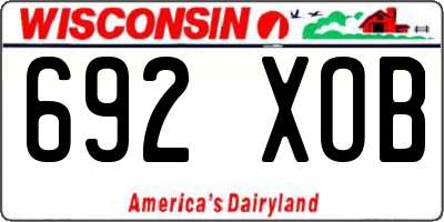 WI license plate 692XOB