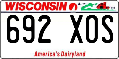 WI license plate 692XOS