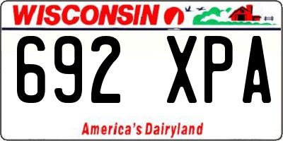 WI license plate 692XPA