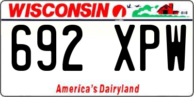 WI license plate 692XPW