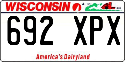 WI license plate 692XPX