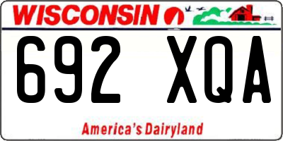 WI license plate 692XQA