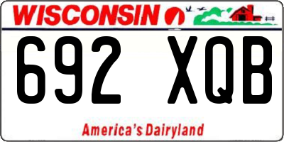 WI license plate 692XQB