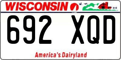 WI license plate 692XQD