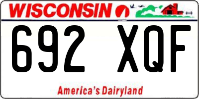 WI license plate 692XQF
