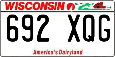 WI license plate 692XQG