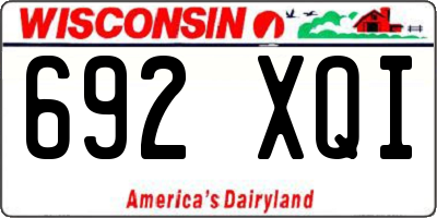 WI license plate 692XQI